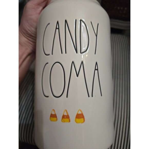 Rae Dunn Candy Coma Candy Corn Icon Canister Halloween Tall - Picture 10 of 11